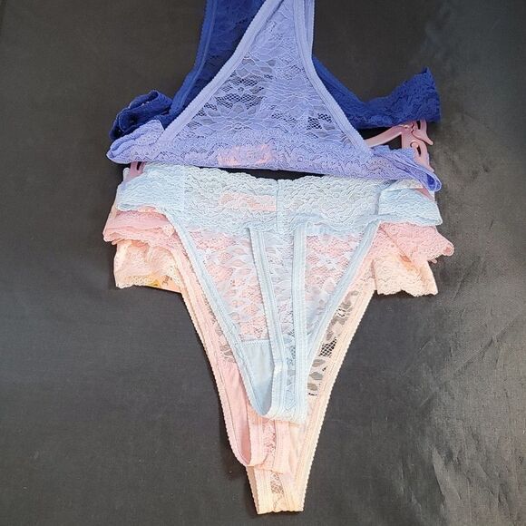 BRAND NEW JUICY COUTURE 5PK DESIGN LACE THONG PANTIE  INTIMATES SETS - Picture 11 of 16